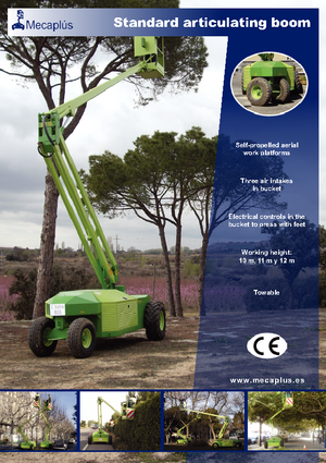 Kołowe przegubowe podnośniki koszowe Mecaplús MTP 12