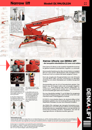 Kołowe teleskopowe platformy robocze Denka-Lift - Rothlehner Narrow DL 22 N