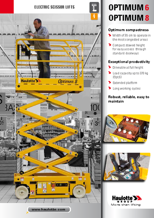 Kołowe podnośniki nożycowe Haulotte Optimum 8