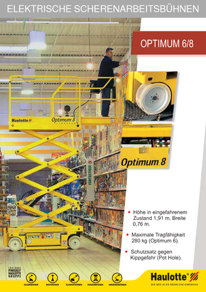 Kołowe podnośniki nożycowe Haulotte Optimum 8