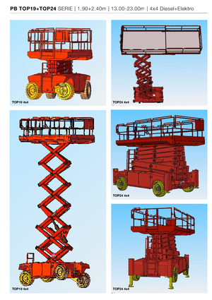 Kołowe podnośniki nożycowe PB PB S131-19E 4x4