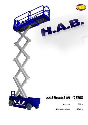 Kołowe podnośniki nożycowe HAB S 104-10 E 2WD