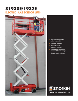 Kołowe podnośniki nożycowe Snorkel S1930E