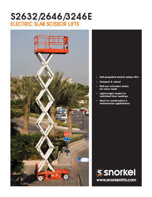 Kołowe podnośniki nożycowe Snorkel S3246E