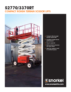 Kołowe podnośniki nożycowe Snorkel S2770RT