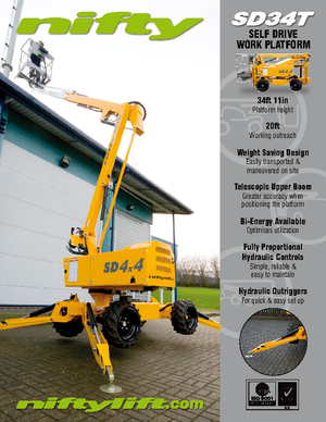 Kołowe przegubowe podnośniki koszowe Niftylift SD 34 T