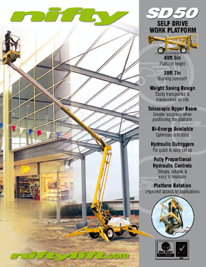 Kołowe przegubowe podnośniki koszowe Niftylift SD 50