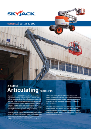 Kołowe przegubowe podnośniki koszowe Skyjack SJ 51 AJ