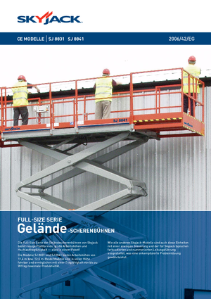 Kołowe podnośniki nożycowe Skyjack SJ 8841