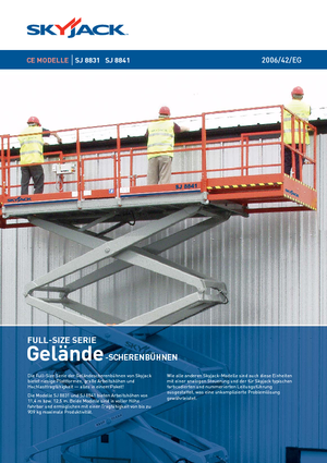 Kołowe podnośniki nożycowe Skyjack SJ 8841