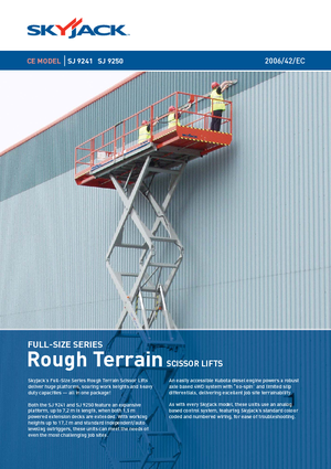 Kołowe podnośniki nożycowe Skyjack SJ 9250