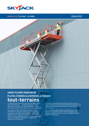 Kołowe podnośniki nożycowe Skyjack SJ 9250