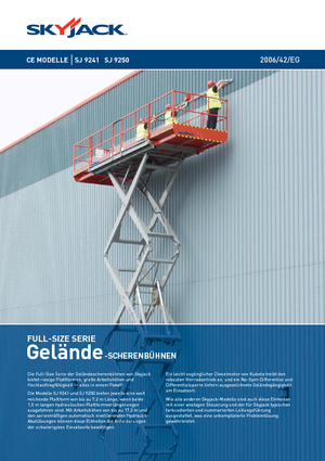 Kołowe podnośniki nożycowe Skyjack SJ 9250