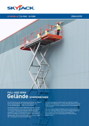 Kołowe podnośniki nożycowe Skyjack SJ 9250