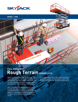 Kołowe podnośniki nożycowe Skyjack SJ 9250