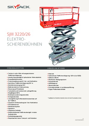 Kołowe podnośniki nożycowe Skyjack SJ III 3220