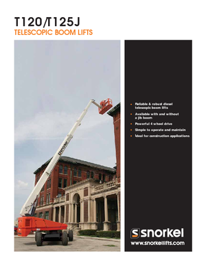 Kołowe teleskopowe platformy robocze Snorkel T120