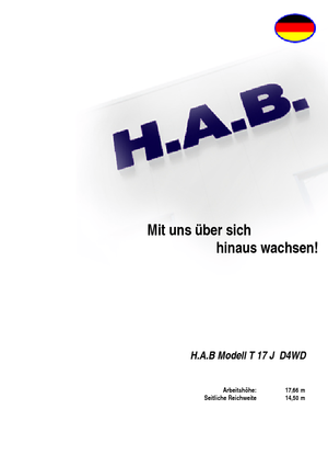 Kołowe teleskopowe platformy robocze HAB T 17 JD 4WD