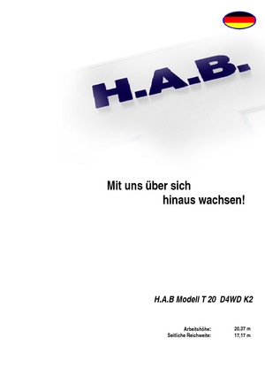 Kołowe teleskopowe platformy robocze HAB T 20 D 4WD K2