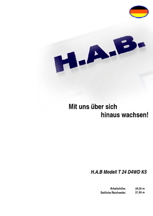 Kołowe teleskopowe platformy robocze HAB T 24 D 4WD K5