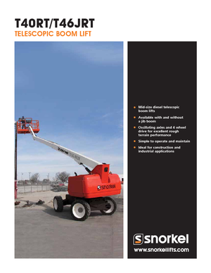 Kołowe teleskopowe platformy robocze Snorkel T40RT