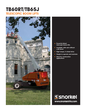 Kołowe teleskopowe platformy robocze Snorkel T60RT