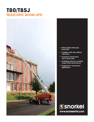 Kołowe teleskopowe platformy robocze Snorkel TB85J