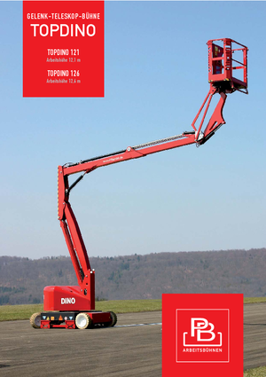 Kołowe przegubowe podnośniki koszowe PB Topdino 126 D