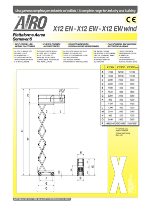 Kołowe podnośniki nożycowe AIRO X 12 EN