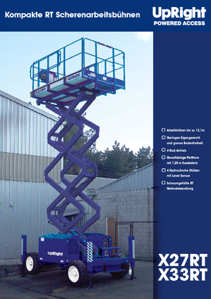 Kołowe podnośniki nożycowe UpRight X 27 RT