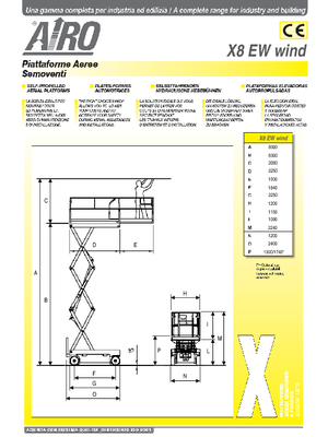 Kołowe podnośniki nożycowe AIRO X 8 EW Wind