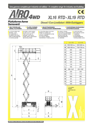 Kołowe podnośniki nożycowe AIRO XL 19 RTD
