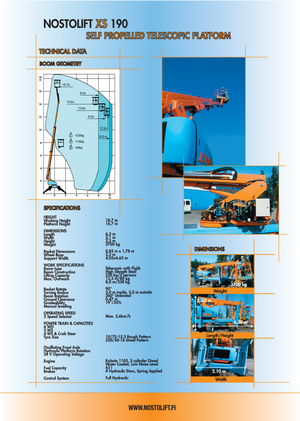 Kołowe teleskopowe platformy robocze Nostolift XS 190
