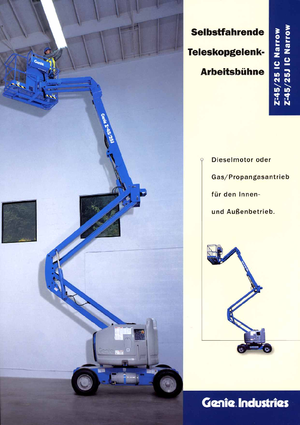 Kołowe przegubowe podnośniki koszowe Genie Z 45/25 J IC Narrow