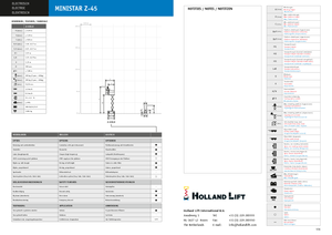 Gąsiennicowe podnośniki nożycowe Holland-Lift Q-135 DL 24 TR