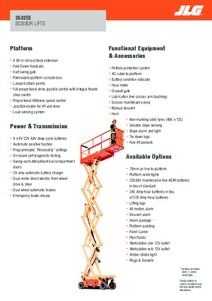 Kołowe podnośniki nożycowe JLG 2632ES