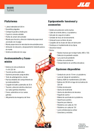 Kołowe podnośniki nożycowe JLG 2632ES