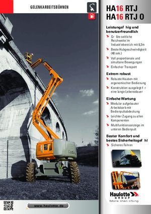 Kołowe przegubowe podnośniki koszowe Haulotte HA16 RTJ