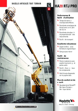 Kołowe przegubowe podnośniki koszowe Haulotte HA20 RTJ PRO
