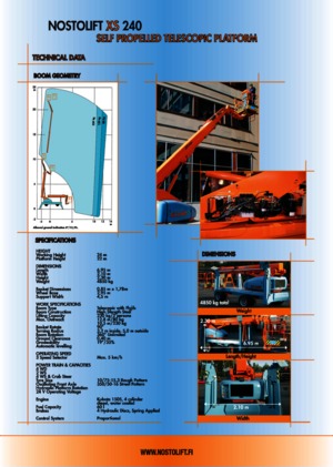 Kołowe teleskopowe platformy robocze Nostolift XS 240