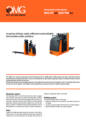 Wózki do kompletacji zamówień OMG 620 PF