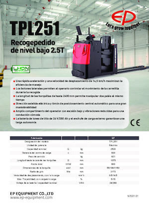 Wózki do kompletacji zamówień EP TPL251