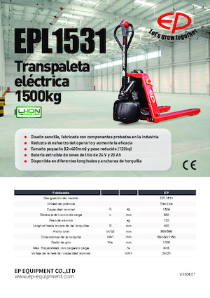Wózek paletowy ręczny EP EPL1531