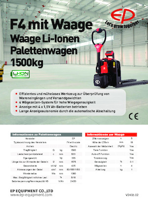 Wózek paletowy ręczny EP F4