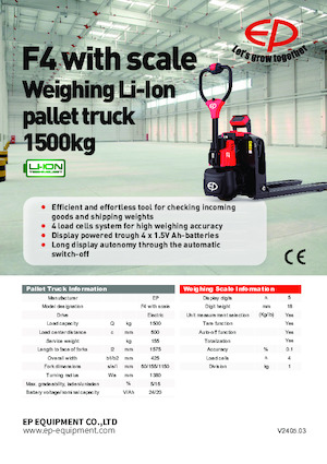 Wózek paletowy ręczny EP F4