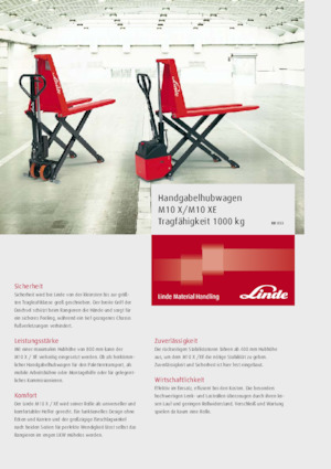 Wózek paletowy ręczny Linde M10X