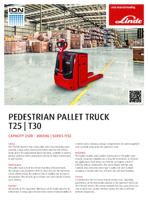 Wózek paletowy ręczny Linde T25