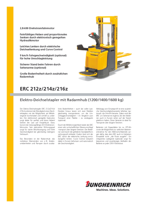 Wózki platformowe podnośnikowe Jungheinrich ERC 212z