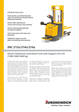 Wózki platformowe podnośnikowe Jungheinrich ERC 212z