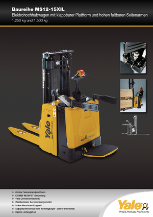 Wózki platformowe podnośnikowe Yale MS12X